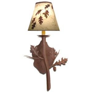 Oak Leave and Acorn Wall Lamp