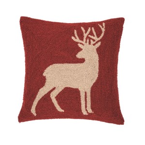 Russet Buck Hooked Pillow
