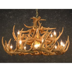 Woodland 24 Antler Chandelier with Down Light