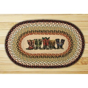 Cowboy Boots Jute Rug