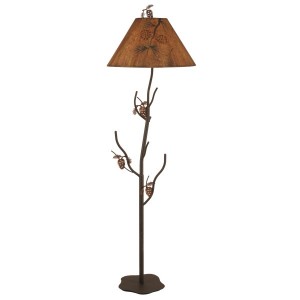 Triple Pine Cone Floor Lamp