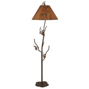 Triple Pine Cone Floor Lamp