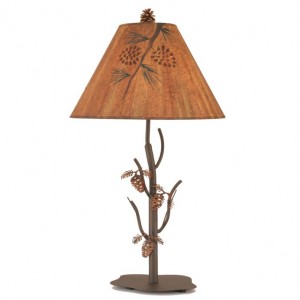 Iron Pine Cone Table Lamp