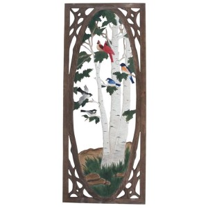 Songbird Carved Screen Door