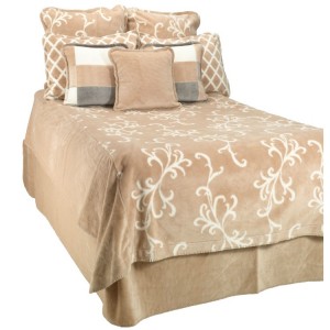 Cashew Swirl Fleece Bedding