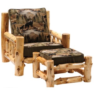 Log Lounge Chair & Ottoman