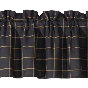 Black Window Pane Valance