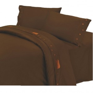 Brown Embroidered Bear Sheets