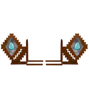 Desert Diamond with Turquoise Book Ends