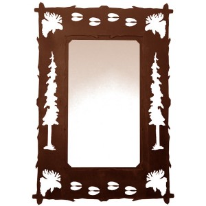 Wildlife Moose and Tracks Mirror