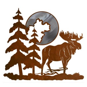 Bull of Rights Moose Metal Wall Art