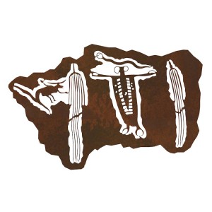 Barrier Canyon Shaman Petroglph Metal Wall Art