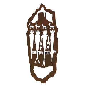 Corn Maiden Petroglph Metal Wall Art