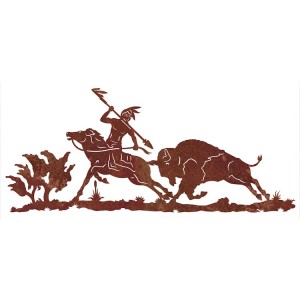 Buffalo Hunter Metal Wall Art