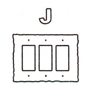 Combination Metal Triple GFI Cover (G-2)