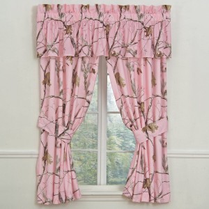 Pink Camo Drape and Valance