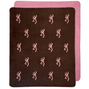 Browning Pink Buckmark Throw