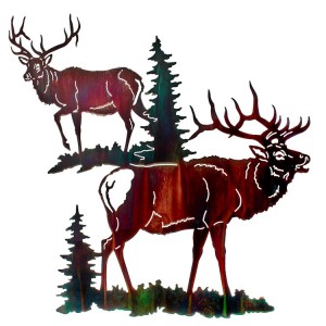 Blind Side Elk Metal Wall Art -DISCONTINUED