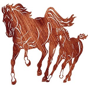 In Mom's Shadow Horse Metal Art -DISCONTINUED