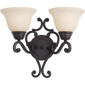 Bronze Manor Double Vanity Light
