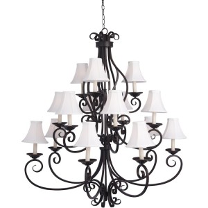 Bronze Manor 15 Candle Chandelier