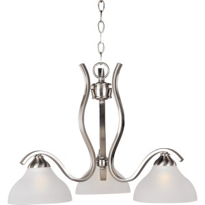 Contour in Nickel 3 Light Chandelier