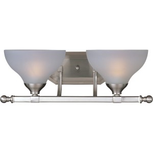 Contour in Nickel Double Vanity Light