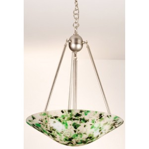 Tossalad Fused Glass Inverted Pendant Light