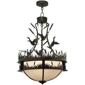 Ducks In Flight Opal Pendant Light