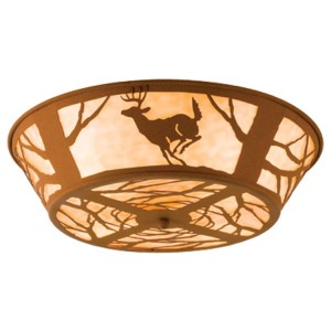 Deer On The Loose Flush Ceiling Light