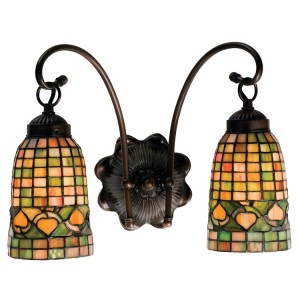 Tiffany Acorn Double Wall Sconce