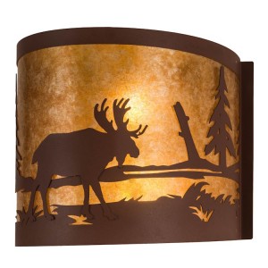 Moose at Lake Wall Sconce