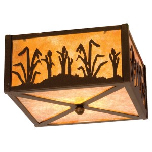 Reeds & Cattails Flush Ceiling Light