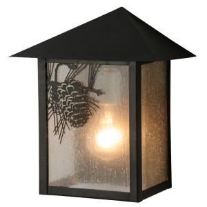 Pine Cone Slant Roof Wall Sconce