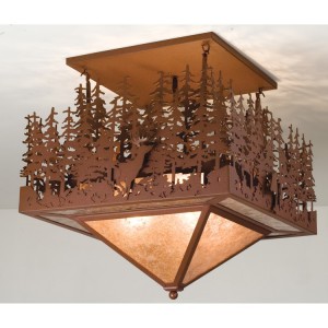 Pine Lake Wildlife Ceiling Light