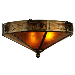 Rainbow Trout Flush Ceiling Light