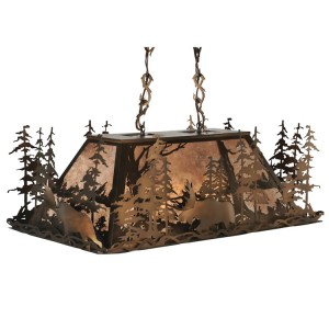 Moose At Dusk Oblong Pendant Light