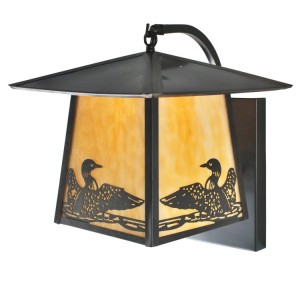 Stillwater Loon Curved Arm Wall Sconce 