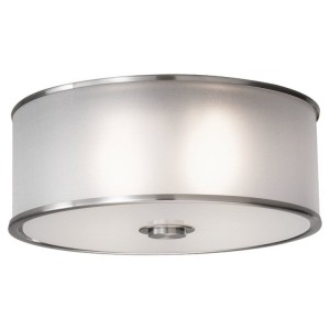 Brushed Steel Luxury Flush Ceiling Light