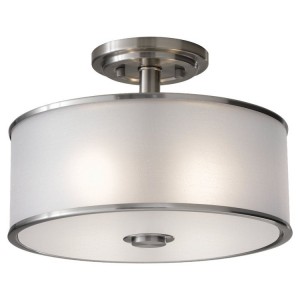 Brushed Steel Luxury Semi-Flush Ceiling Light