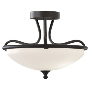 Black Merritt Semi Flush Ceiling Light