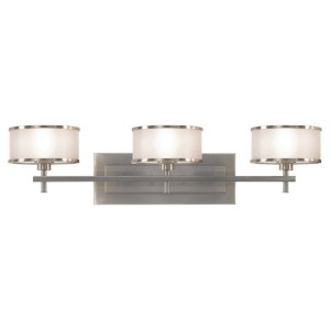 Brushed Steel Luxury Triple Vanity Light