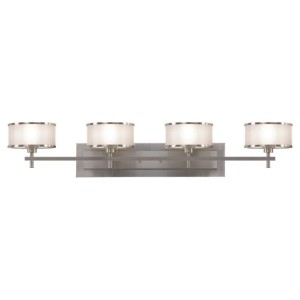 Brushed Steel Luxury Quad Vanity Light