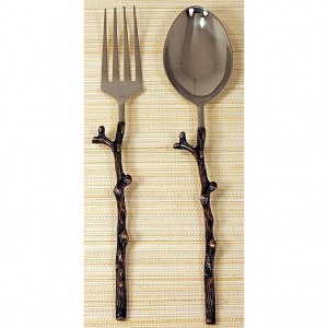 Antique Copper Twig Serving Set