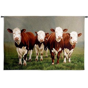 Fab Four Cow Wall Tapestry