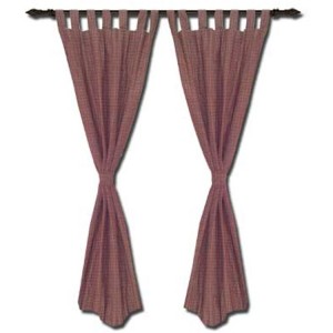 Brick-Black Plaid Curtains