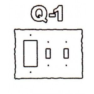 Combination Metal GFI-Toggle-Toggle Cover (Q-1)