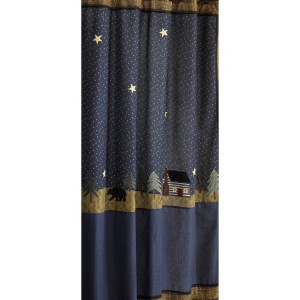 Midnight Bear Shower Curtain