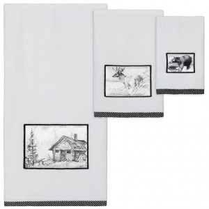 Pencil Sketches Black and White Wash Cloth