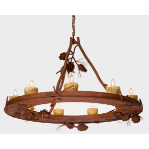 Steel Creek Pine Cone Chandelier